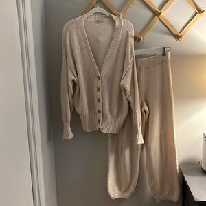 Free People Hailee Cardi Set in Powder Sand XS